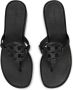 TORY BURCH Zwarte Leren Double T Sandalen Black Dames - Thumbnail 10