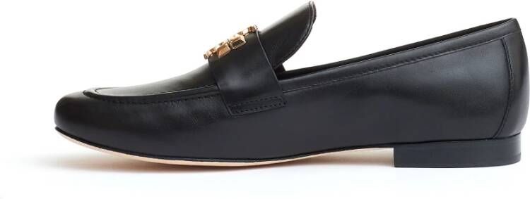 TORY BURCH Zwarte leren Loafer schoenen Black Dames