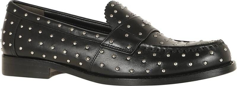 TORY BURCH Zwarte leren loafers elegante stijl Black Dames