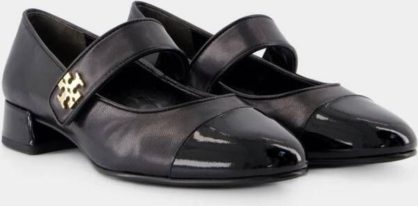 TORY BURCH Zwarte Leren Mary Jane Ballerina's Black Dames