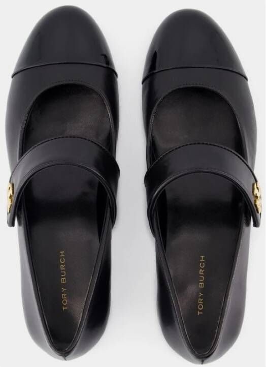 TORY BURCH Zwarte Leren Mary Jane Ballerina's Black Dames