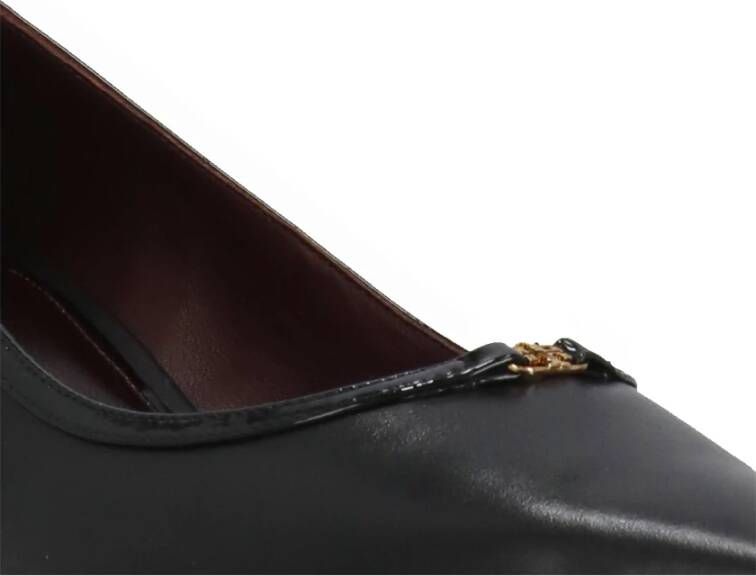 TORY BURCH Zwarte Leren Pijl Teen Hak Schoenen Black Dames