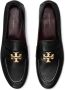 TORY BURCH Zwarte leren platte schoenen Double T Black Dames - Thumbnail 3