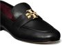 TORY BURCH Zwarte leren platte schoenen Double T Black Dames - Thumbnail 4