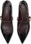 TORY BURCH Zwarte leren platte schoenen Double T Black Dames - Thumbnail 2