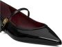 TORY BURCH Zwarte leren platte schoenen Double T Black Dames - Thumbnail 3