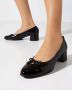 TORY BURCH Zwarte leren strikdetail middelhakpompen Black Dames - Thumbnail 2