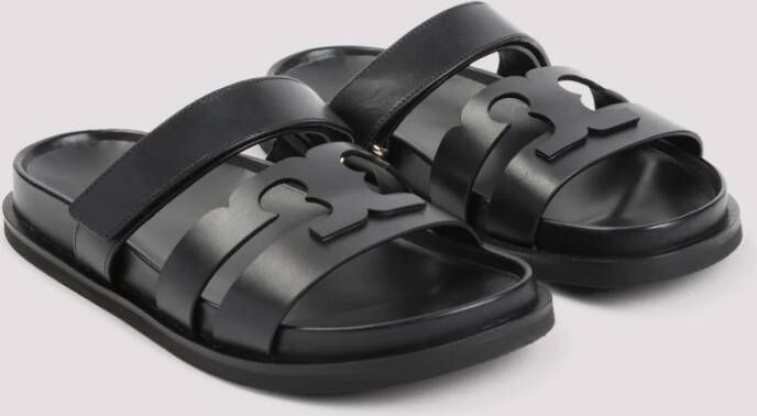 TORY BURCH Zwarte Leren Sandalen Elegant Chic Look Black Dames