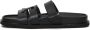 TORY BURCH Zwarte Leren Slide Sandalen Black Dames - Thumbnail 3