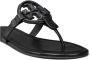 TORY BURCH Zwarte Miller Platte Sandalen Kristal Logo Black Dames - Thumbnail 3