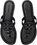 TORY BURCH Zwarte Miller Platte Sandalen Kristal Logo Black Dames - Thumbnail 4