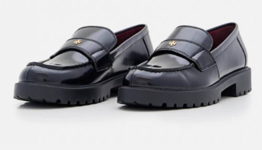 TORY BURCH Zwarte platte schoenen voor vrouwen Black Dames