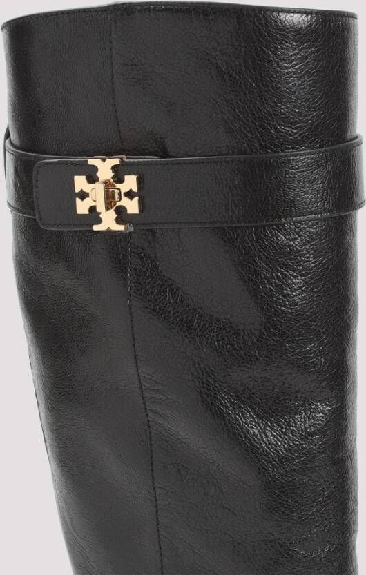 TORY BURCH Zwarte Rijlaars met T-Lock Ontwerp Black Dames