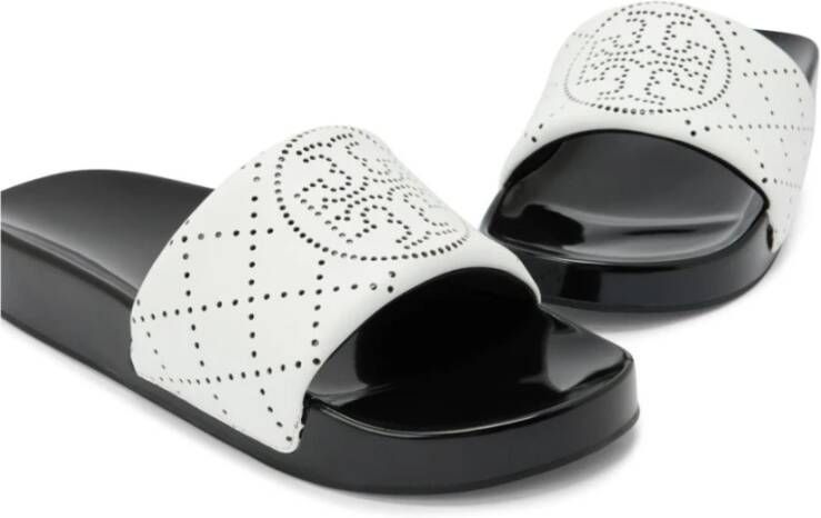 TORY BURCH Zwarte Sandalen met Double T Motif Black Dames