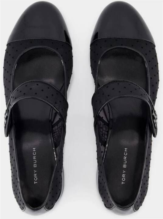 TORY BURCH Zwarte synthetische Mary Jane ballerina's Black Dames