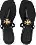 TORY BURCH Zwarte TPU Plate Sandalen met Messing Logo Black Dames - Thumbnail 4