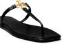 TORY BURCH Zwarte TPU Plate Sandalen met Messing Logo Black Dames - Thumbnail 5