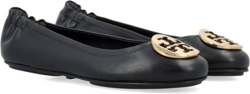 TORY BURCH Zwarte Gouden Gesloten Balletflats Aw24 Black Dames