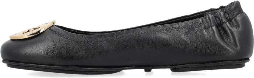 TORY BURCH Zwarte Gouden Gesloten Balletflats Aw24 Black Dames