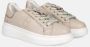 Tosca Blu Beige Leren Sneakers met Vlinderdetail Beige Dames - Thumbnail 2