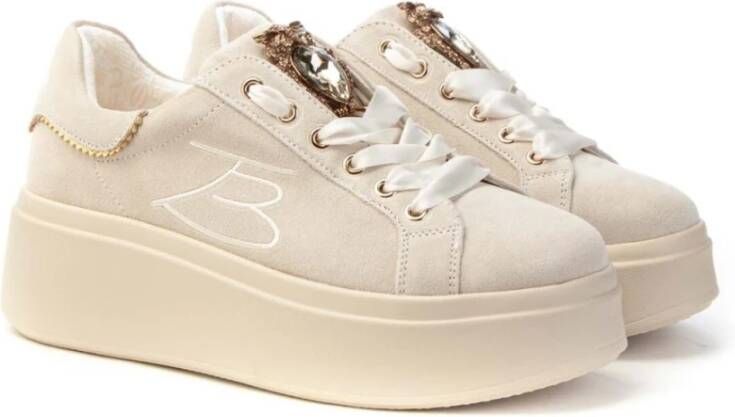 Tosca Blu Iconische Angelina Bijoux Sneakers in Beige Dames