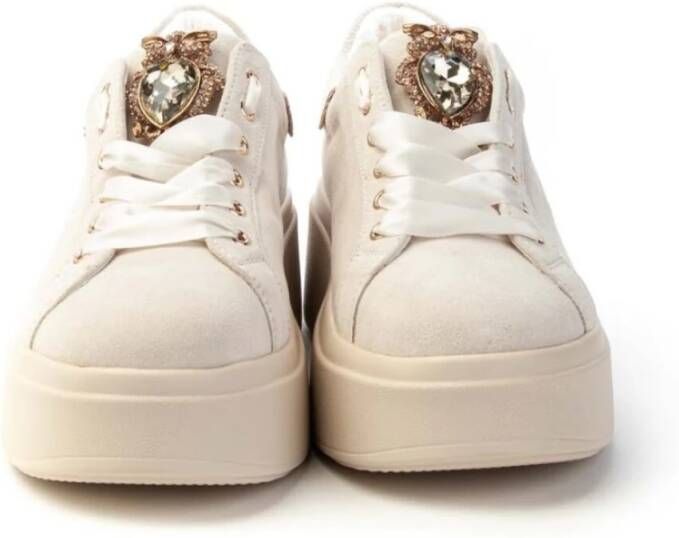 Tosca Blu Iconische Angelina Bijoux Sneakers in Beige Dames