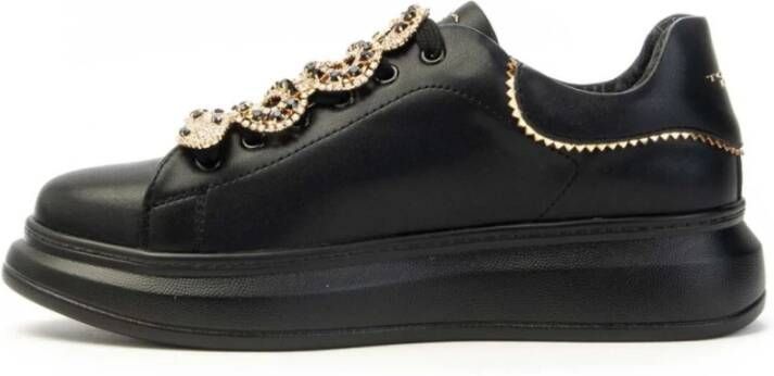 Tosca Blu Juliette Snake Sneaker met Strass Accessoire Black Dames