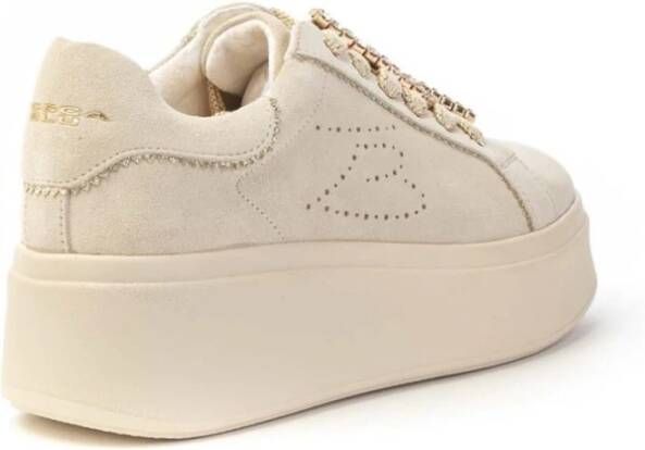 Tosca Blu Lily Sneaker met Strass Accessoire Beige Dames