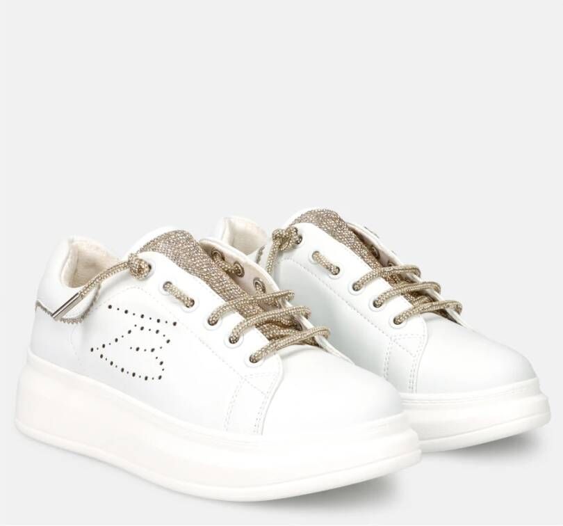 Tosca Blu Witte Leren Instap Sneakers White Dames