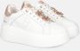 Tosca Blu Witte Leren Platform Sneakers met Strass Bloem White Dames - Thumbnail 2