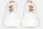 Tosca Blu Witte Leren Platform Sneakers met Strass Bloem White Dames - Thumbnail 3