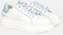 Tosca Blu Witte leren sneakers met veelkleurige ballen White Dames - Thumbnail 2