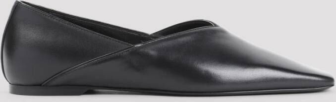 TotêMe Zwarte Nappa Leren Ballerina Black Dames