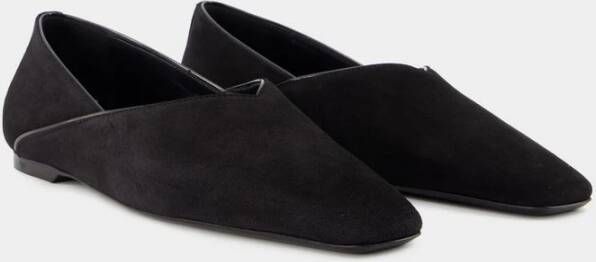 TotêMe Zwarte Suède Ronde Neus Ballerinas Black Dames