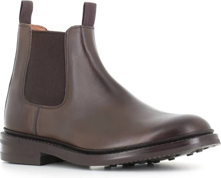 Tricker's Bruine Chelsea Platte Schoenen Espresso Brown Heren