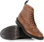 Tricker's Handgemaakte Cognac Brogue Laarzen Brown Heren - Thumbnail 2