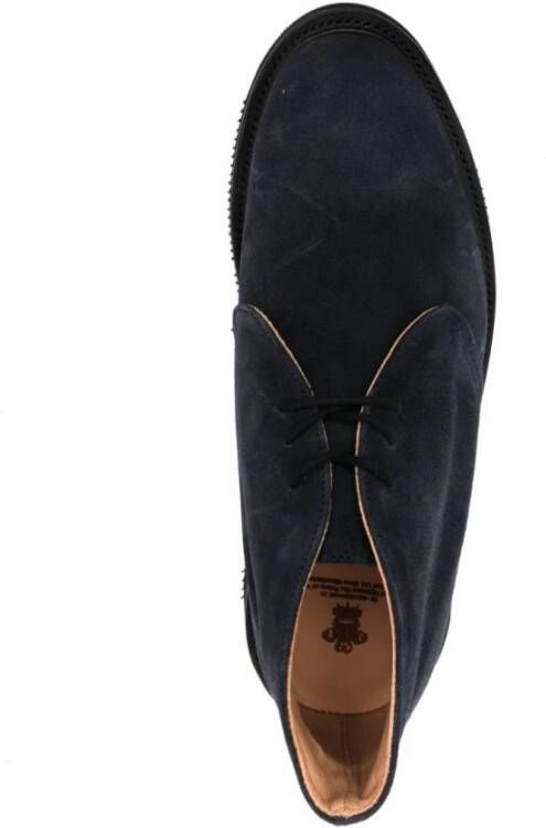 Tricker's Navy Eco Buck Gumlite Sole Blauw Heren