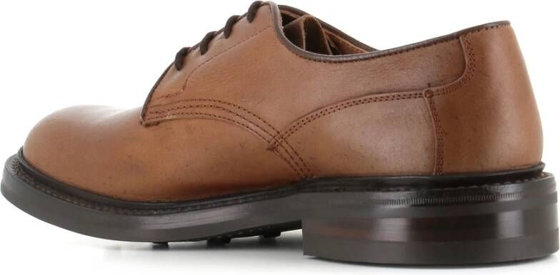 Tricker's Platte Schoenen Cognac Derby Ambacht Brown Heren