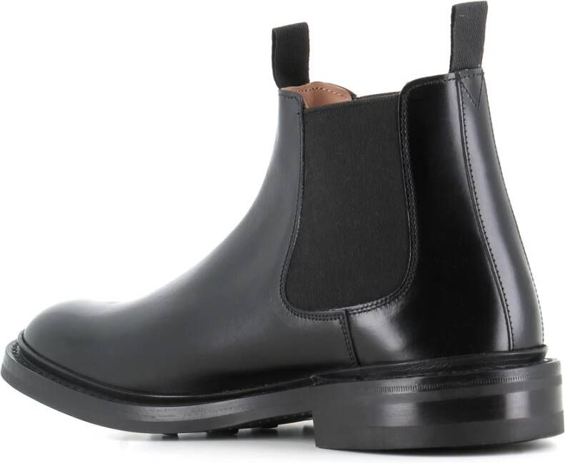 Tricker's Zwarte Chelsea Platte Schoenen Black Heren