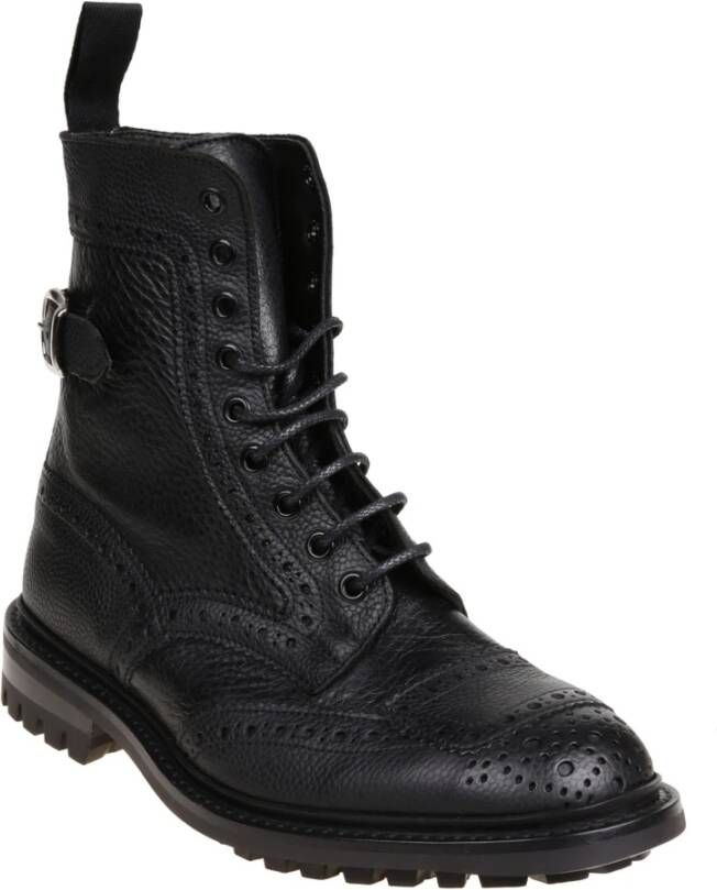 Tricker's Zwarte Commando Leren Laarzen Black Heren