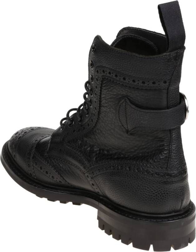 Tricker's Zwarte Commando Leren Laarzen Black Heren