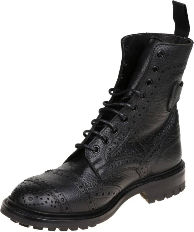 Tricker's Zwarte Commando Leren Laarzen Black Heren