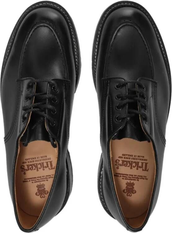 Tricker's Zwarte Lace-up Derby Schoenen Black Heren