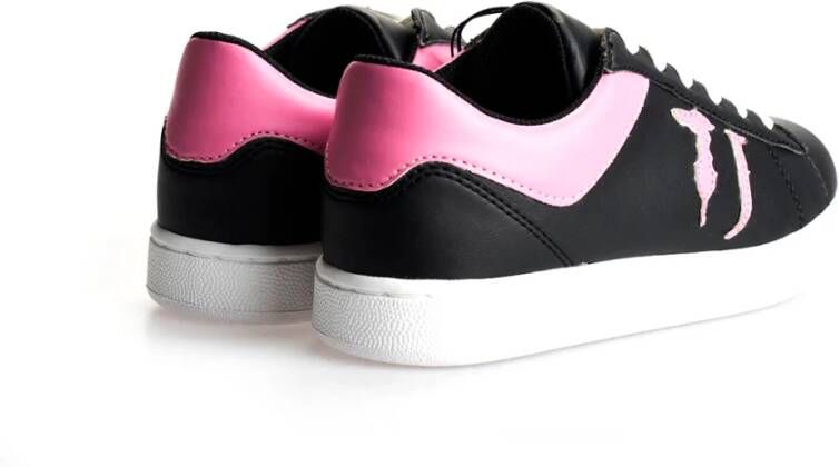 Trussardi Veterschoen Sneakers met Ronde Neus Zwart Dames