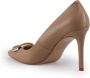 Twinset Bruine leren stiletto hakken Brown Dames - Thumbnail 2