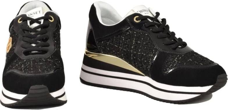 Twinset Casual sneakers met rubberen zool Black Dames