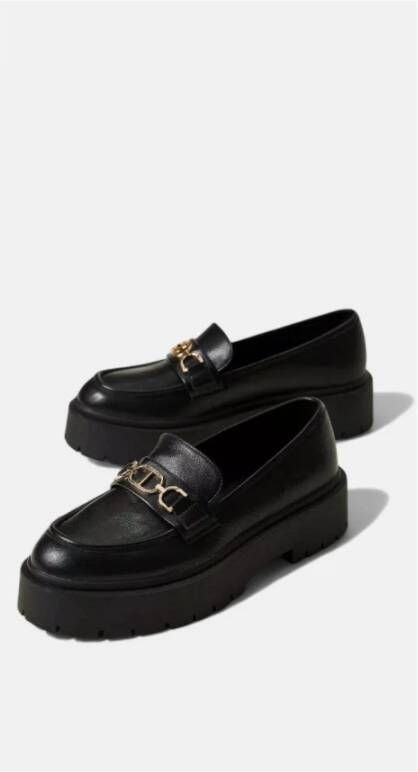 Twinset Eco-leren loafers met Oval T klem Black Dames