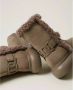 Twinset Enkellaarzen met details van nepbont Beige Dames - Thumbnail 3