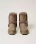 Twinset Enkellaarzen met details van nepbont Beige Dames - Thumbnail 4