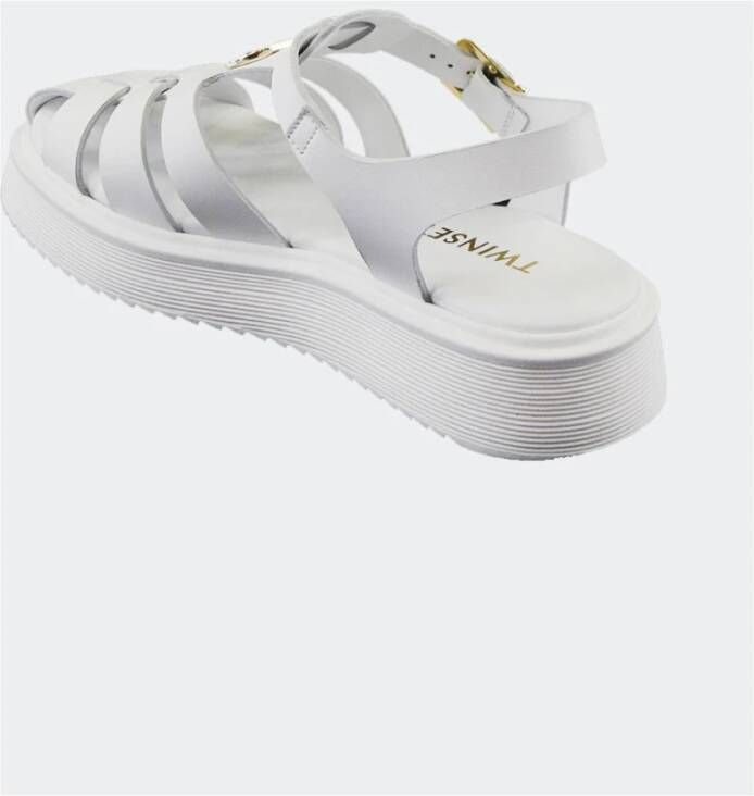 Twinset Flat Sandals White Dames